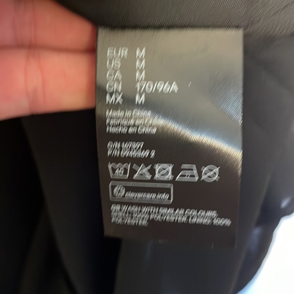 43-NWT H & M Black Long Sleeve Dress Button Up with Frills Size Medium - Picture 11 of 12